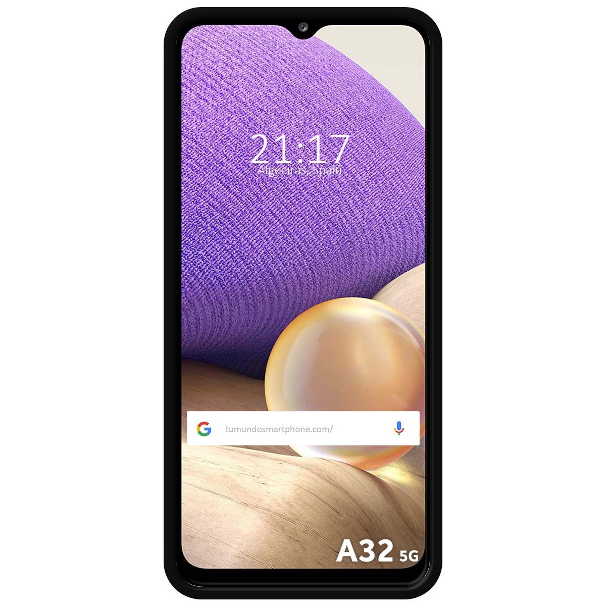 Funda Silicona Líquida Ultra Suave para Samsung Galaxy A32 5G color Negra