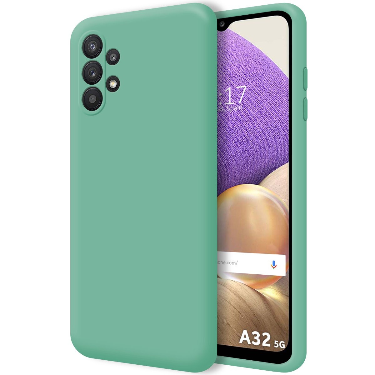 Funda Silicona Líquida Ultra Suave para Samsung Galaxy A32 5G color Verde
