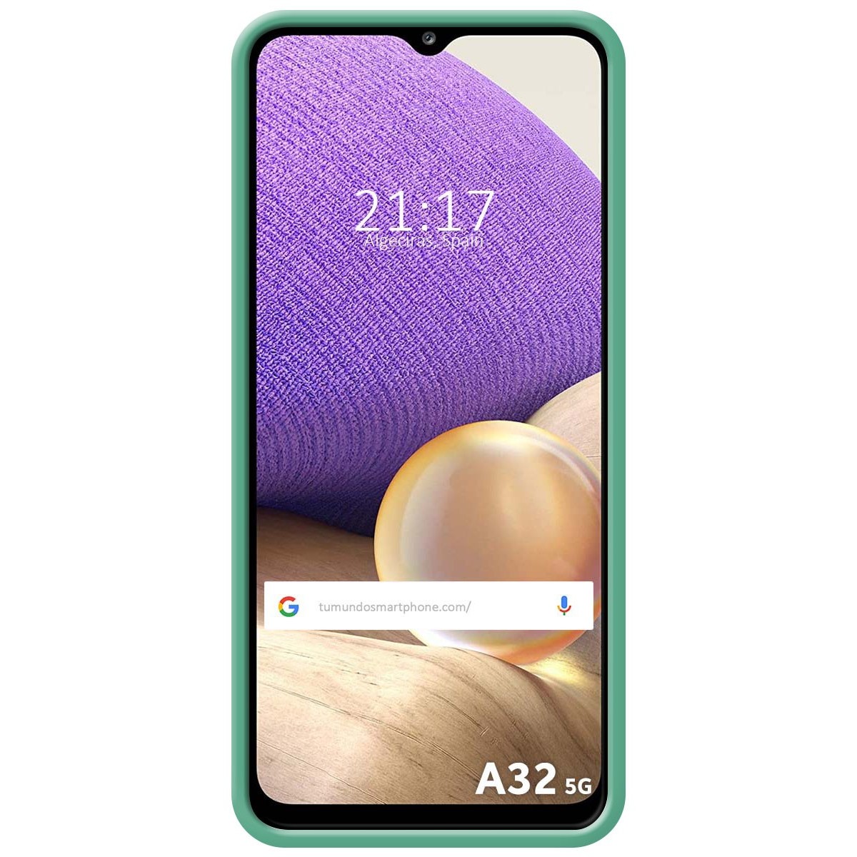 Funda Silicona Líquida Ultra Suave para Samsung Galaxy A32 5G color Verde