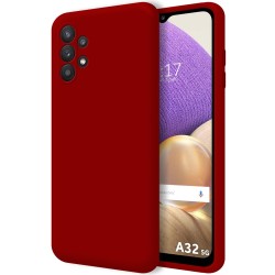 Funda Silicona Líquida Ultra Suave para Samsung Galaxy A32 5G color Roja