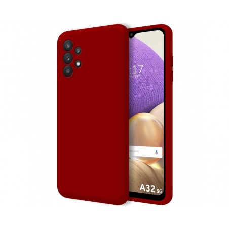 Funda Silicona Líquida Ultra Suave para Samsung Galaxy A32 5G color Roja