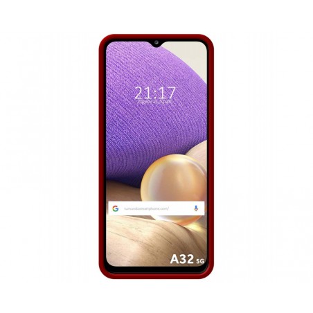 Funda Silicona Líquida Ultra Suave para Samsung Galaxy A32 5G color Roja