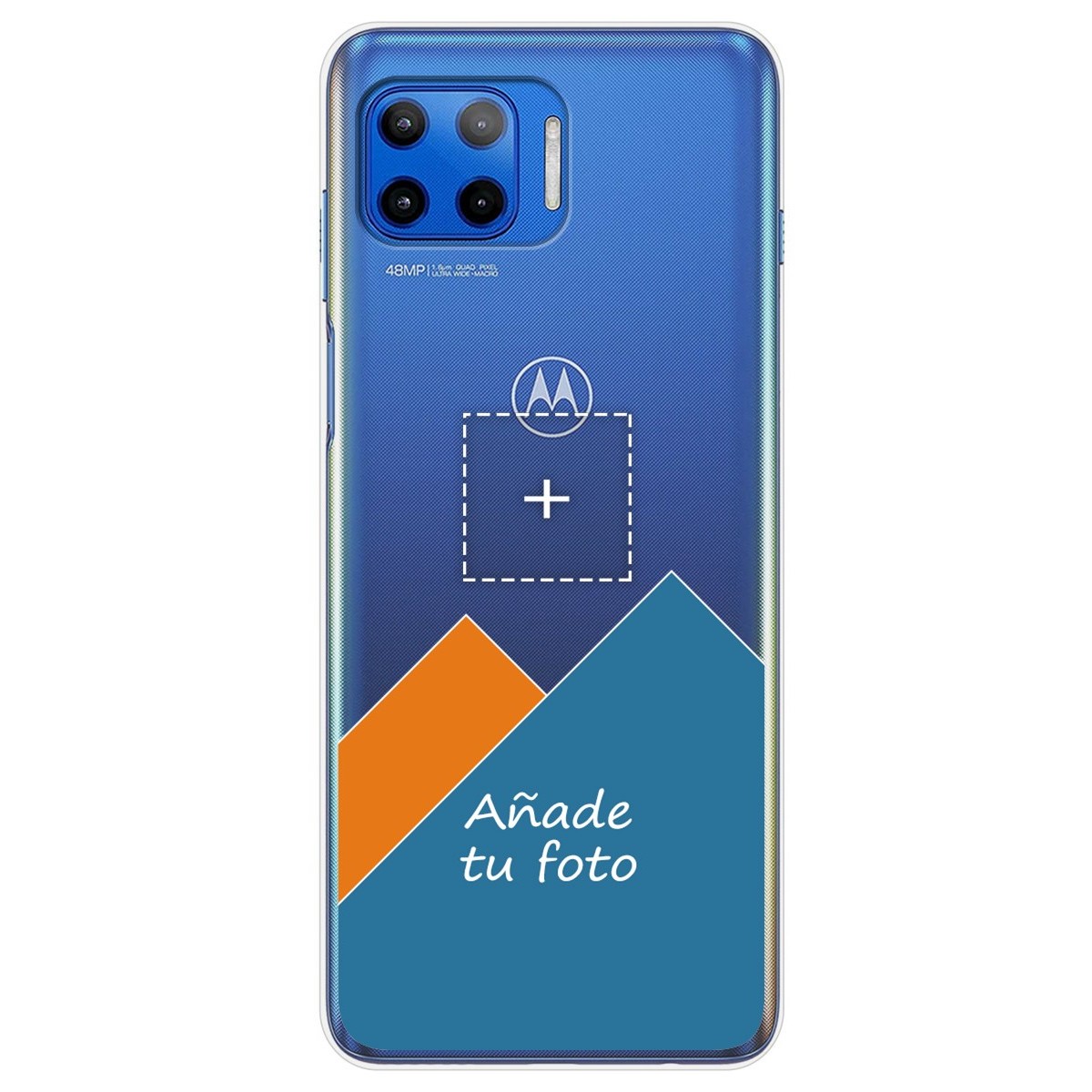 Personaliza tu Funda Gel Silicona Transparente con tu Fotografia para Motorola Moto G 5G Plus dibujo personalizada
