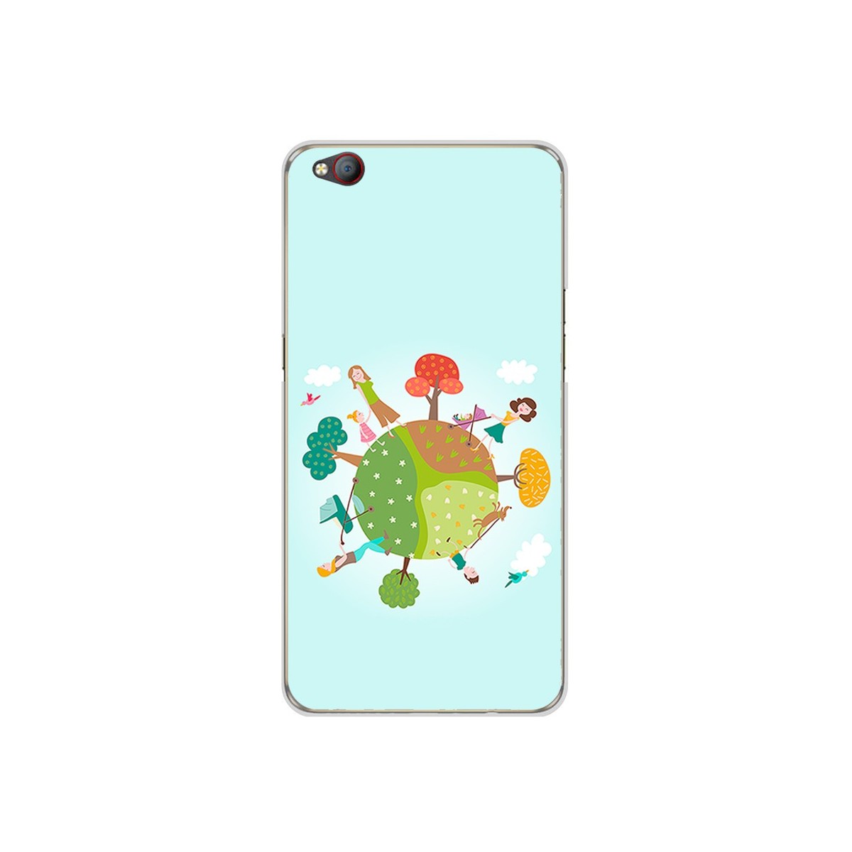 Funda Gel Tpu para Zte Nubia M2 Lite Diseño Familia Dibujos
