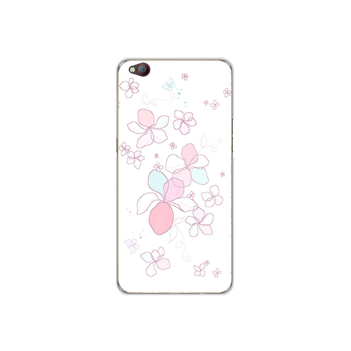Funda Gel Tpu para Zte Nubia M2 Lite Diseño Flores Minimal Dibujos