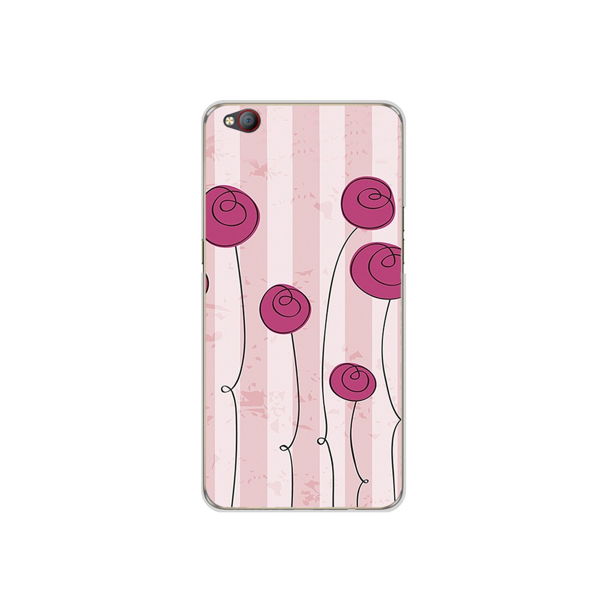 Funda Gel Tpu para Zte Nubia M2 Lite Diseño Flores Vintage Dibujos