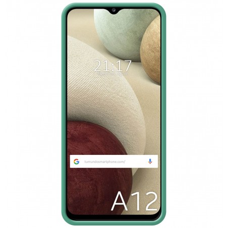 Funda Silicona Líquida Ultra Suave para Samsung Galaxy A12 / M12 color Verde