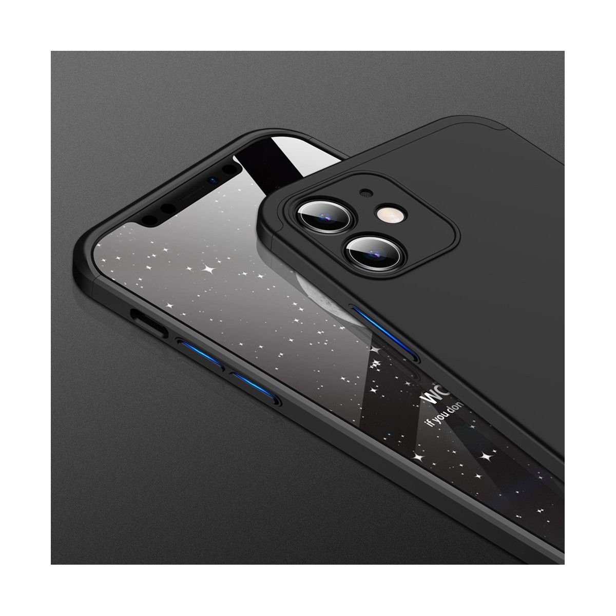 Funda Carcasa GKK 360 para Iphone 12 (6.1) color Negra