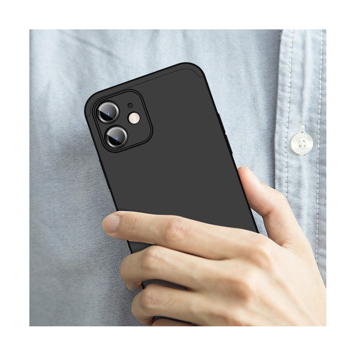 Funda Carcasa GKK 360 para Iphone 12 (6.1) color Negra