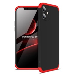 Funda Carcasa GKK 360 para Iphone 12 (6.1) color Negra / Roja