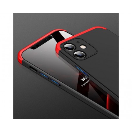 Funda Carcasa GKK 360 para Iphone 12 Mini (5.4) color Negra / Roja