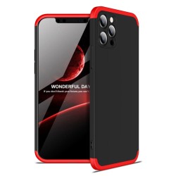 Funda Carcasa GKK 360 para Iphone 12 Pro Max (6.7) color Negra / Roja