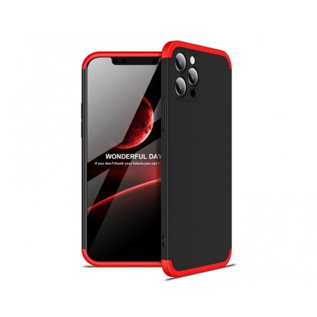Funda Carcasa GKK 360 para Iphone 12 Pro Max (6.7) color Negra / Roja