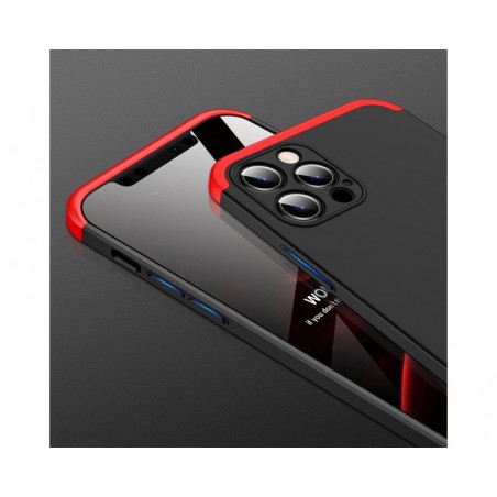 Funda Carcasa GKK 360 para Iphone 12 Pro Max (6.7) color Negra / Roja