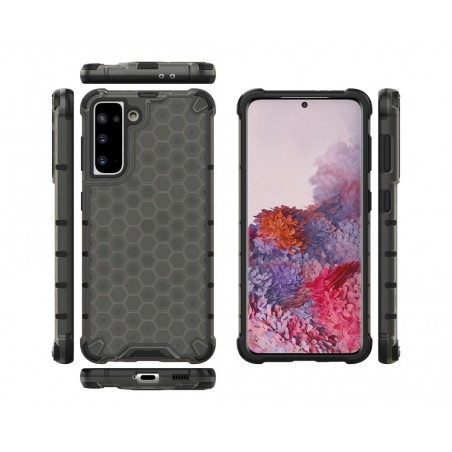 Funda Tipo Honeycomb Armor (Pc+Tpu) Negra para Samsung Galaxy S21 5G