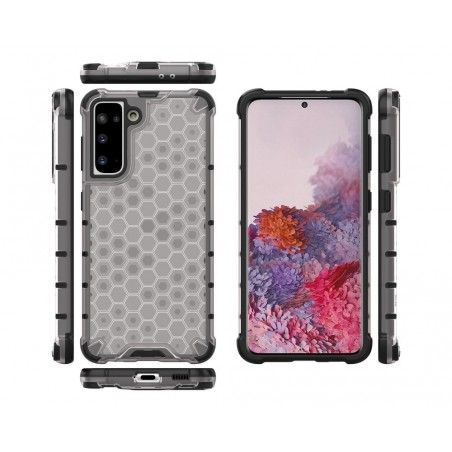 Funda Tipo Honeycomb Armor (Pc+Tpu) Transparente para Samsung Galaxy S21 5G
