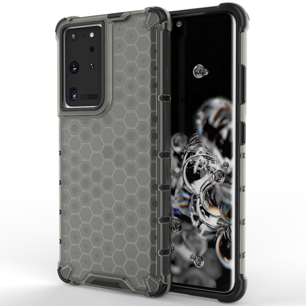 Funda Tipo Honeycomb Armor (Pc+Tpu) Negra para Samsung Galaxy S21 Ultra 5G