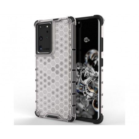 Funda Tipo Honeycomb Armor (Pc+Tpu) Transparente para Samsung Galaxy S21 Ultra 5G