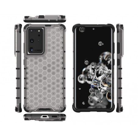 Funda Tipo Honeycomb Armor (Pc+Tpu) Transparente para Samsung Galaxy S21 Ultra 5G