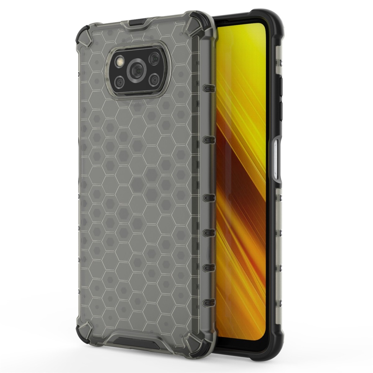 Funda Tipo Honeycomb Armor (Pc+Tpu) Negra para Xiaomi POCO X3 NFC / X3 PRO