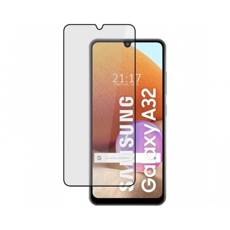 Protector Cristal Templado Completo 5D Full Glue Negro para Samsung Galaxy A32 4G Vidrio