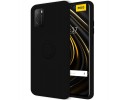 Funda Silicona Líquida Ultra Suave con Anillo para Xiaomi POCO M3 / Redmi 9T color Negro