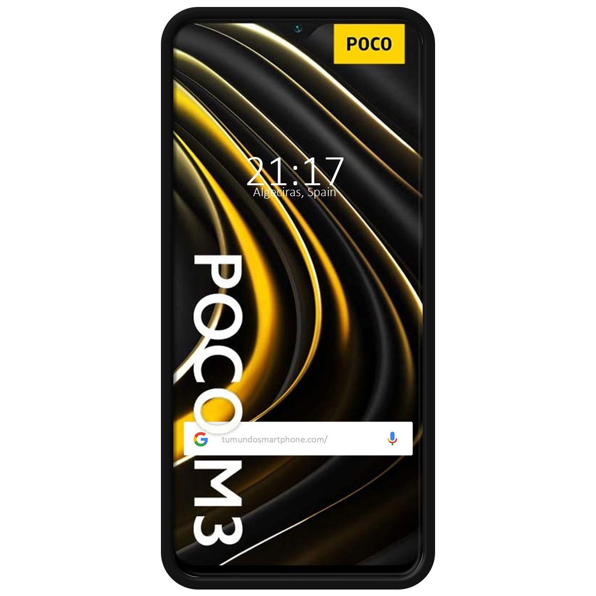 Funda Silicona Líquida Ultra Suave con Anillo para Xiaomi POCO M3 / Redmi 9T color Negro