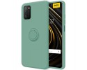 Funda Silicona Líquida Ultra Suave con Anillo para Xiaomi POCO M3 / Redmi 9T color Verde