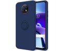 Funda Silicona Líquida Ultra Suave con Anillo para Xiaomi Redmi Note 9T 5G color Azul