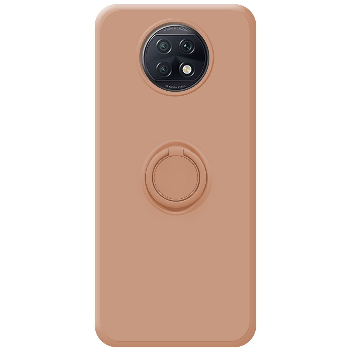 Funda Silicona Líquida Ultra Suave con Anillo para Xiaomi Redmi Note 9T 5G color Rosa