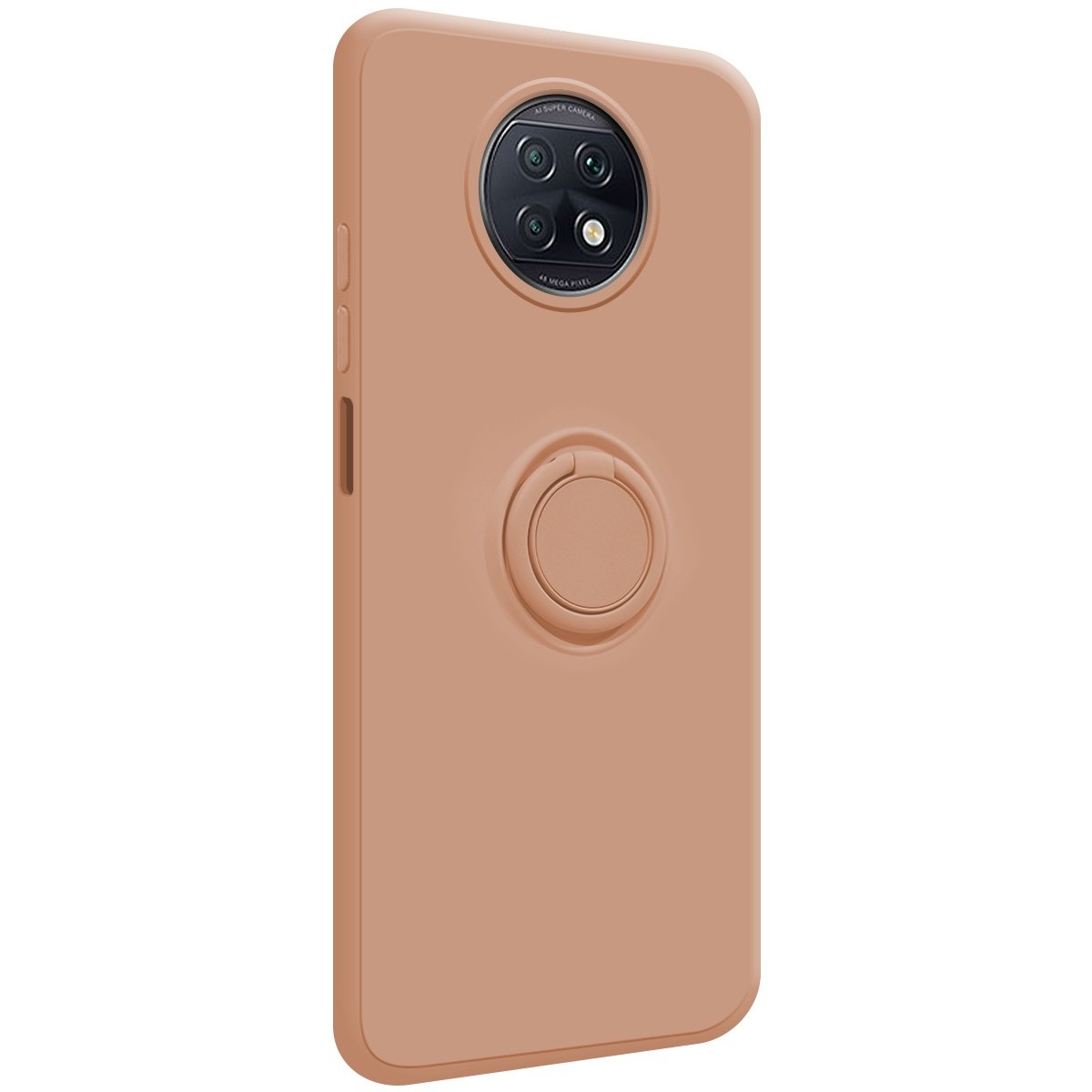 Funda Silicona Líquida Ultra Suave con Anillo para Xiaomi Redmi Note 9T 5G color Rosa