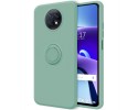 Funda Silicona Líquida Ultra Suave con Anillo para Xiaomi Redmi Note 9T 5G color Verde