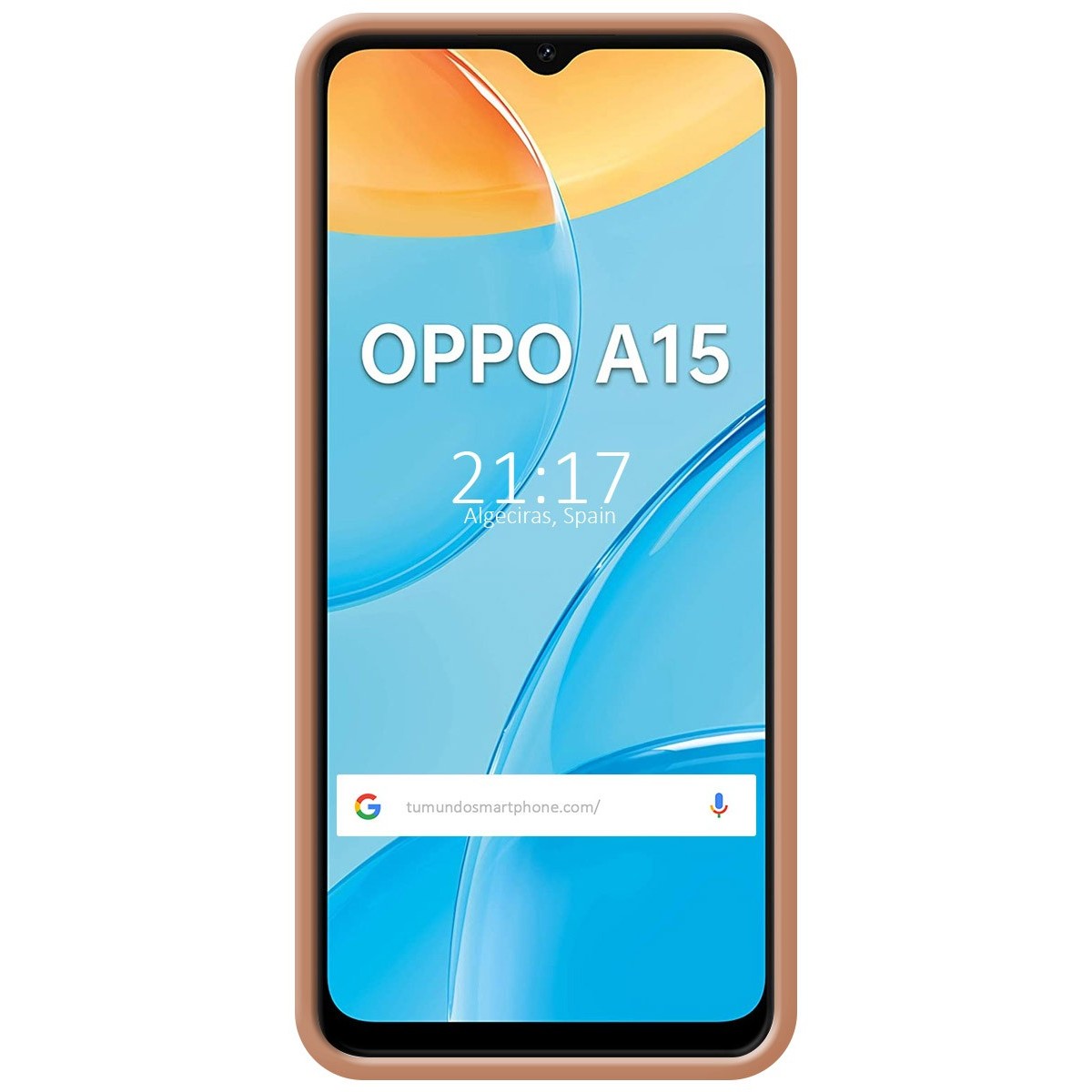 Funda Silicona Líquida Ultra Suave con Anillo para Oppo A15 color Rosa