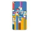 Funda Gel Tpu para Xiaomi Mi Max 2 Diseño Apps Dibujos