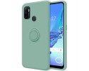 Funda Silicona Líquida Ultra Suave con Anillo para Oppo A53 / A53s color Verde