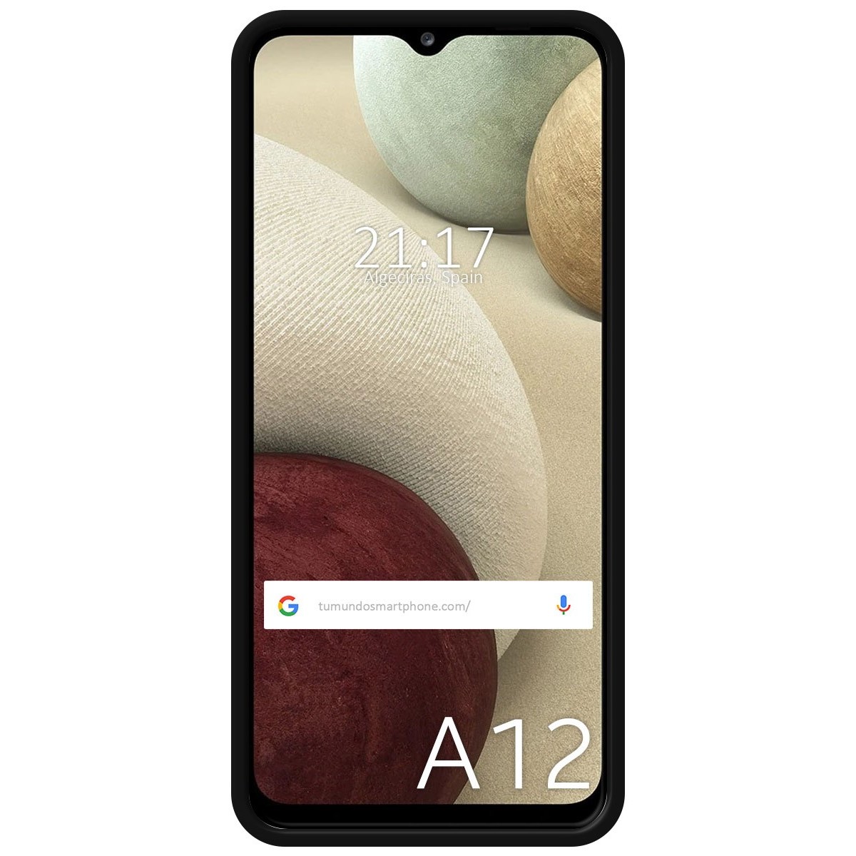 Funda Silicona Líquida Ultra Suave con Anillo para Samsung Galaxy A12 / M12 color Negro