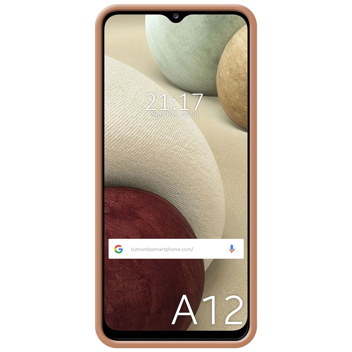 Funda Silicona Líquida Ultra Suave con Anillo para Samsung Galaxy A12 / M12 color Rosa