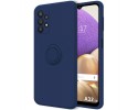 Funda Silicona Líquida Ultra Suave con Anillo para Samsung Galaxy A32 5G color Azul