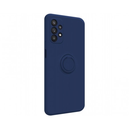 Funda Silicona Líquida Ultra Suave con Anillo para Samsung Galaxy A32 5G color Azul
