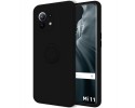 Funda Silicona Líquida Ultra Suave con Anillo para Xiaomi Mi 11 5G color Negro