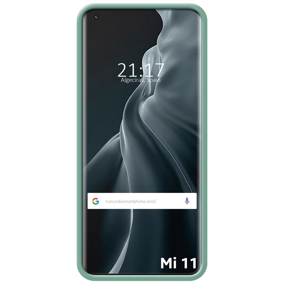 Funda Silicona Líquida Ultra Suave con Anillo para Xiaomi Mi 11 5G color Verde
