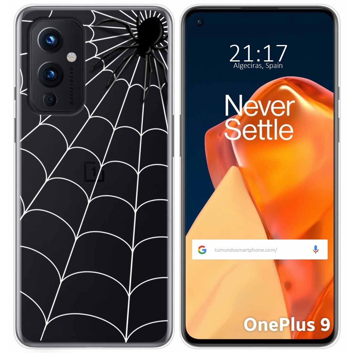 Funda Gel Transparente para OnePlus 9 5G diseño Araña Dibujos