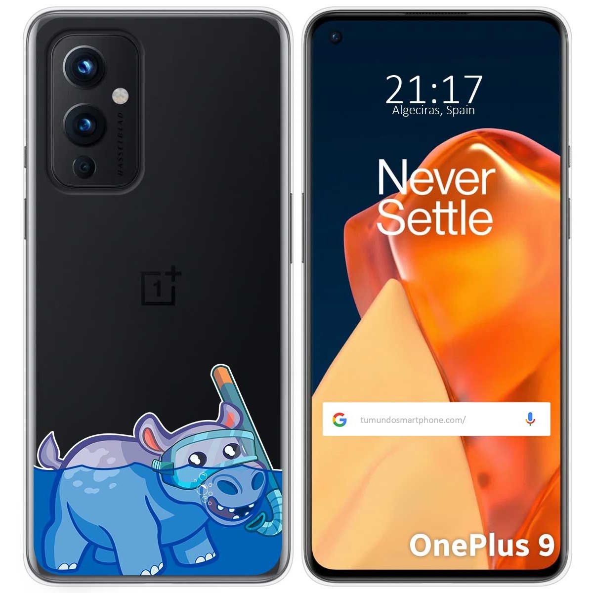 Funda Gel Transparente para OnePlus 9 5G diseño Hipo Dibujos