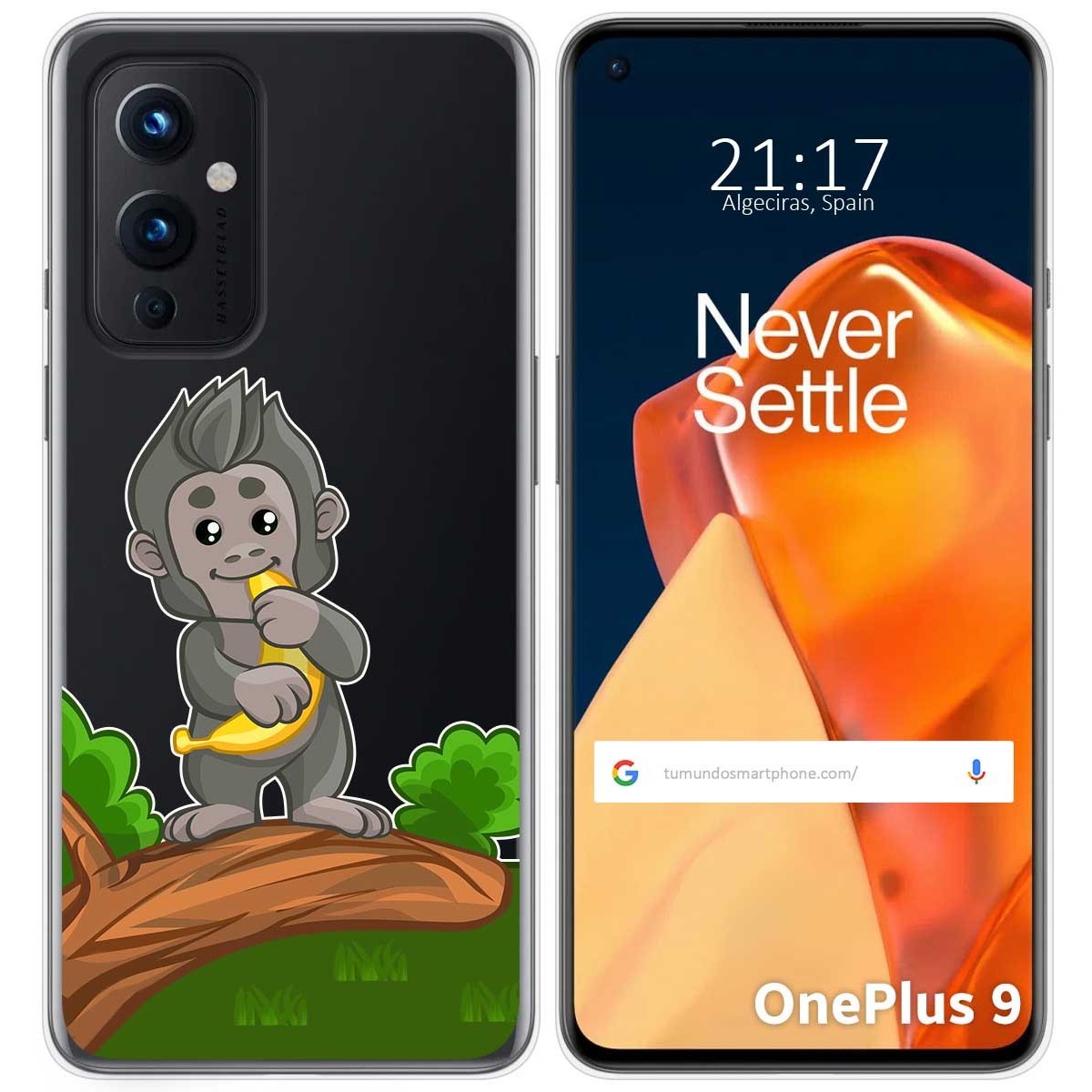 Funda Gel Transparente para OnePlus 9 5G diseño Mono Dibujos