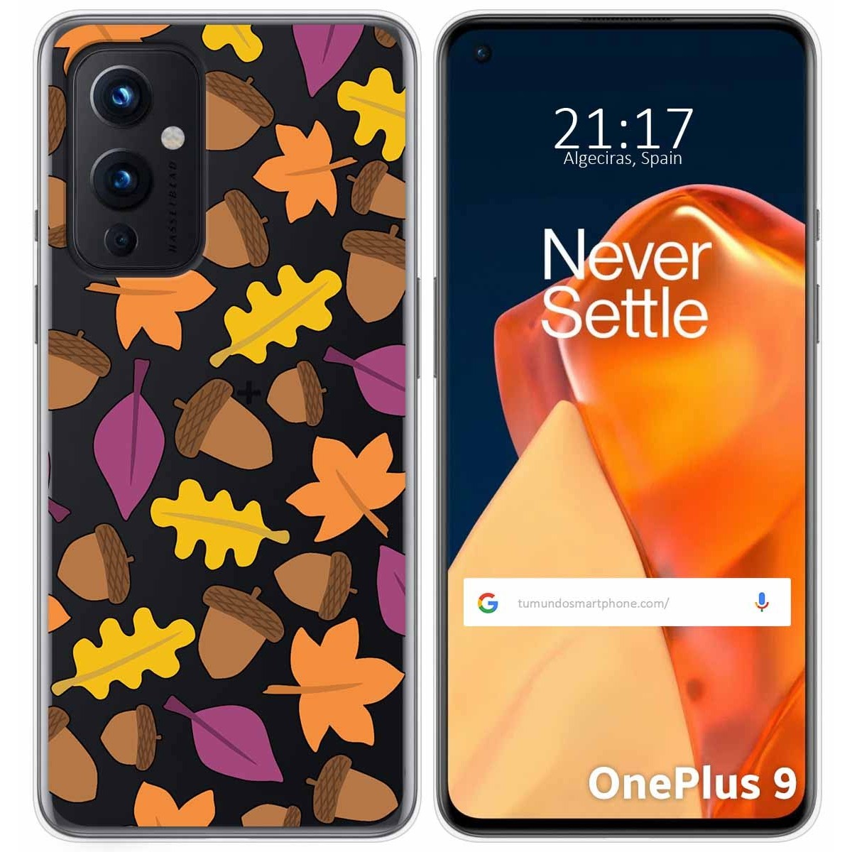 Funda Gel Transparente para OnePlus 9 5G diseño Otoño Dibujos