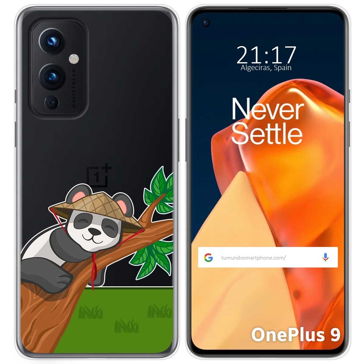 Funda Gel Transparente para OnePlus 9 5G diseño Panda Dibujos