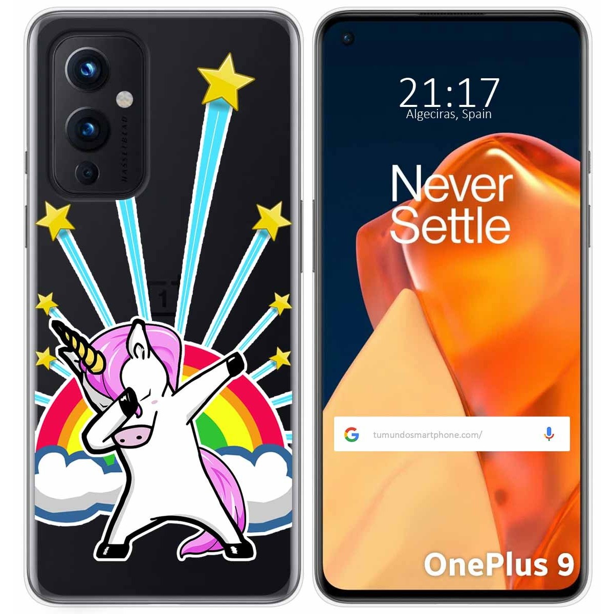 Funda Gel Transparente para OnePlus 9 5G diseño Unicornio Dibujos