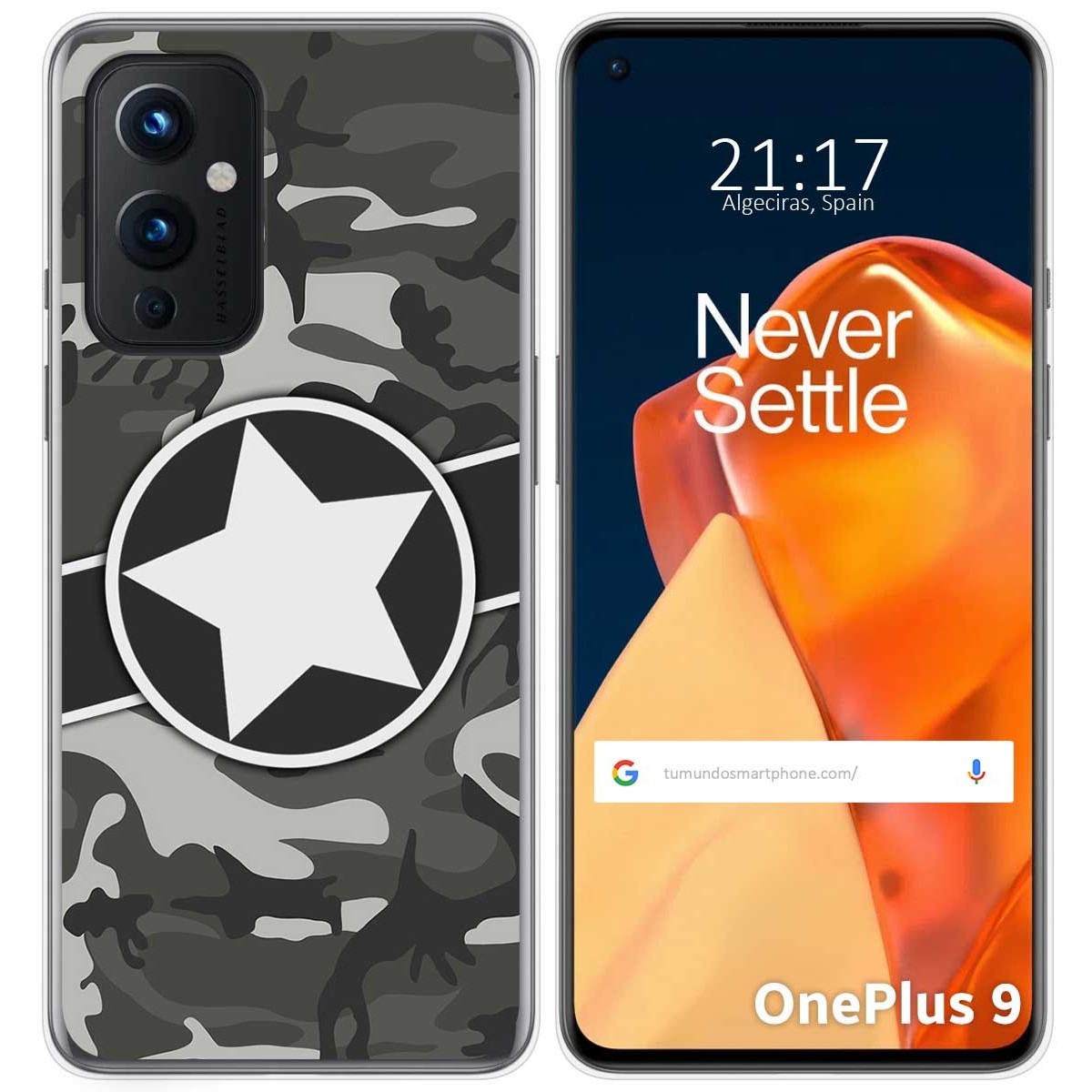Funda Gel Tpu para OnePlus 9 5G diseño Camuflaje 02 Dibujos