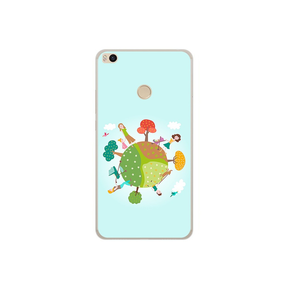 Funda Gel Tpu para Xiaomi Mi Max 2 Diseño Familia Dibujos
