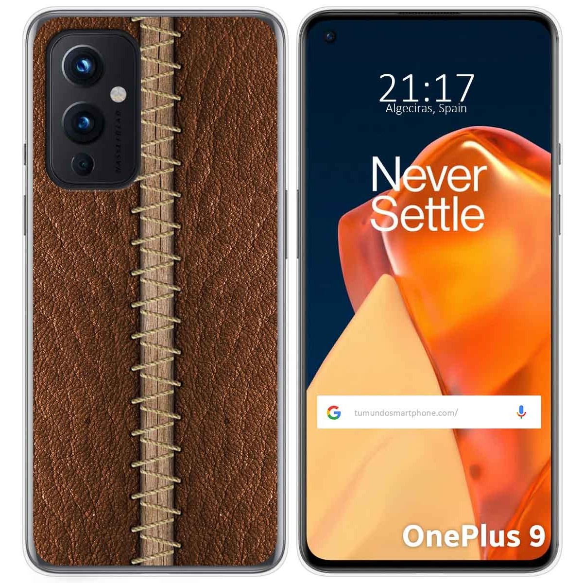 Funda Gel Tpu para OnePlus 9 5G diseño Cuero 01 Dibujos